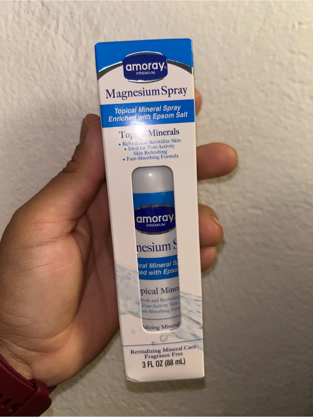 Amoray Magnesium Spray Topical Mineral Spray - White & Blue